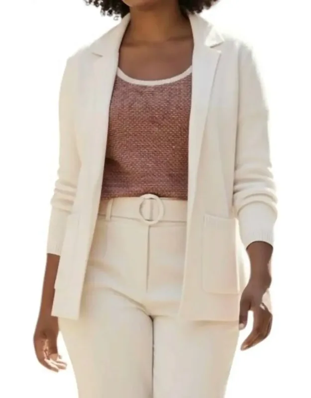 One Button Cotton Sweater With Collar