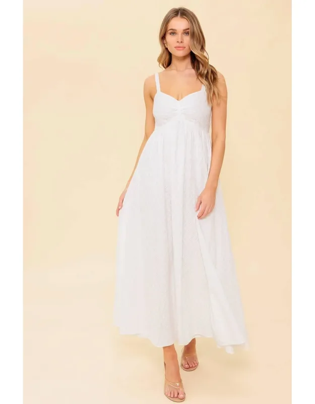Love Of Mine Eyelet Midi Dress