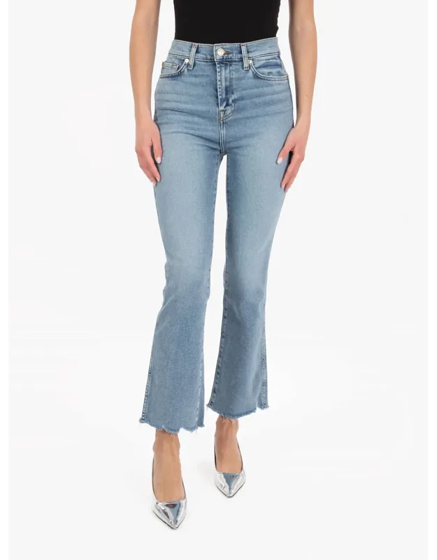 Pre-loved High Rise Skim Kicks With Raw Cut Jeans