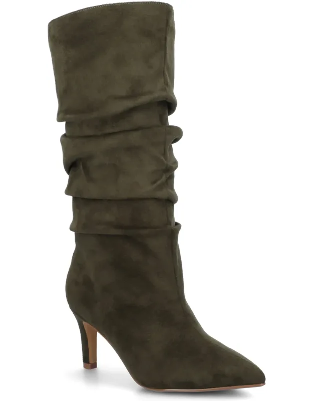 Knee High Wide-calf Slouchy Boots