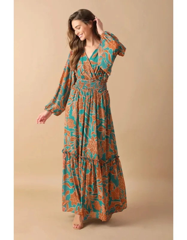 Fleeting Fauna Woven Maxi Dress
