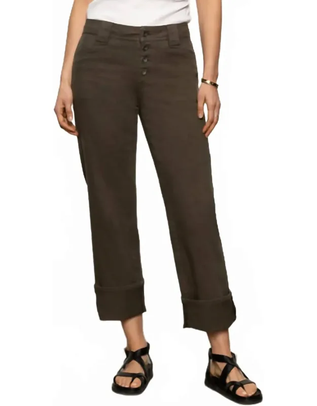 Cuffed Denim Pants