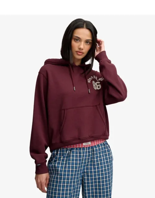 Athletic Essential Applique Cropped Hoodie