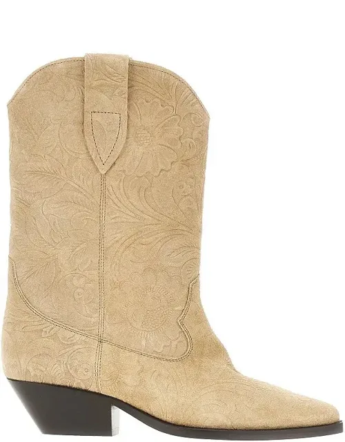 Suede Leather Texan Boots