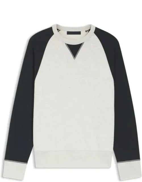 Cotton Sweater With Color-blocking