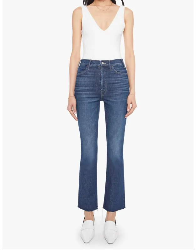 The Hustler Flood Fray Ankle Bootcut Jeans