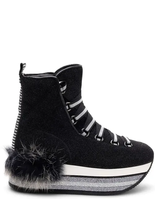 Fur-trimmed Platform Boots