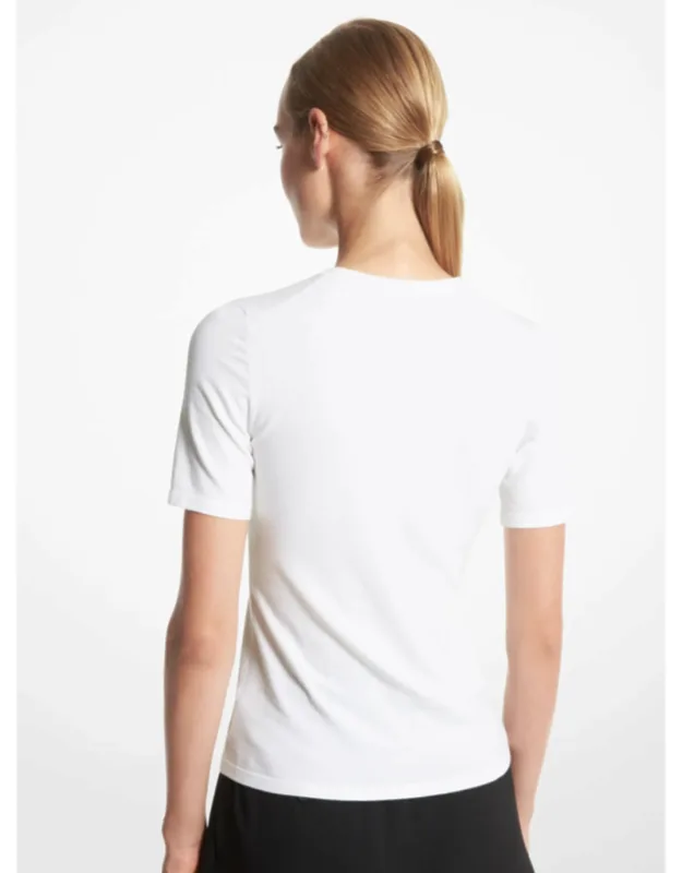 Stretch Viscose Short-sleeve Sweater