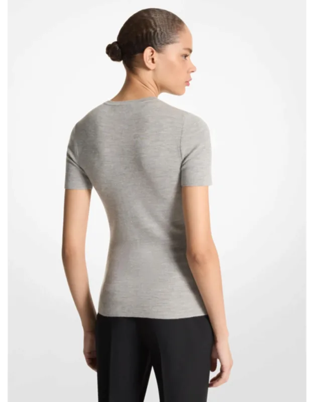 Cashmere Short-sleeve Sweater