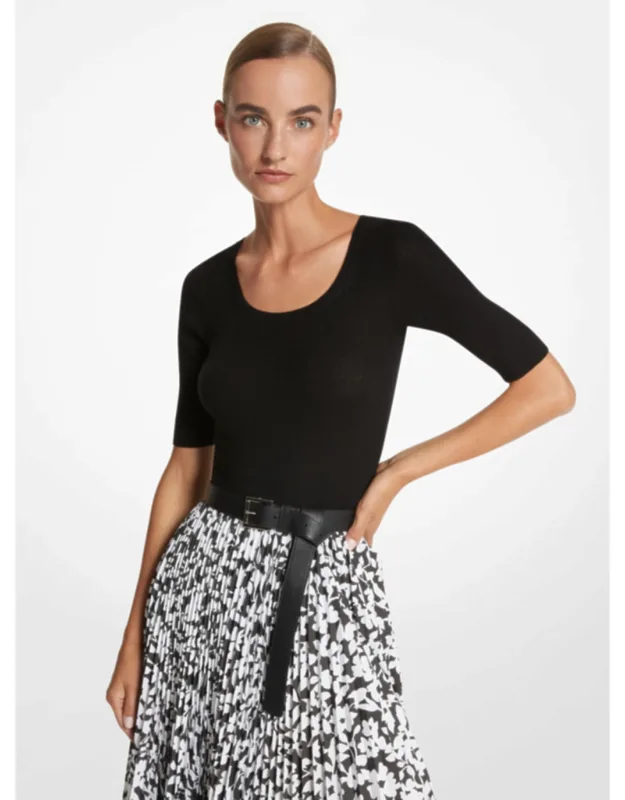Cashmere Three-quarter Sleeve Sweater