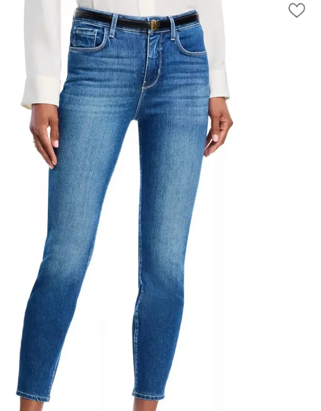 Cropped Skinny Jeans With Classic Five-pocket Styling And Slim Fit