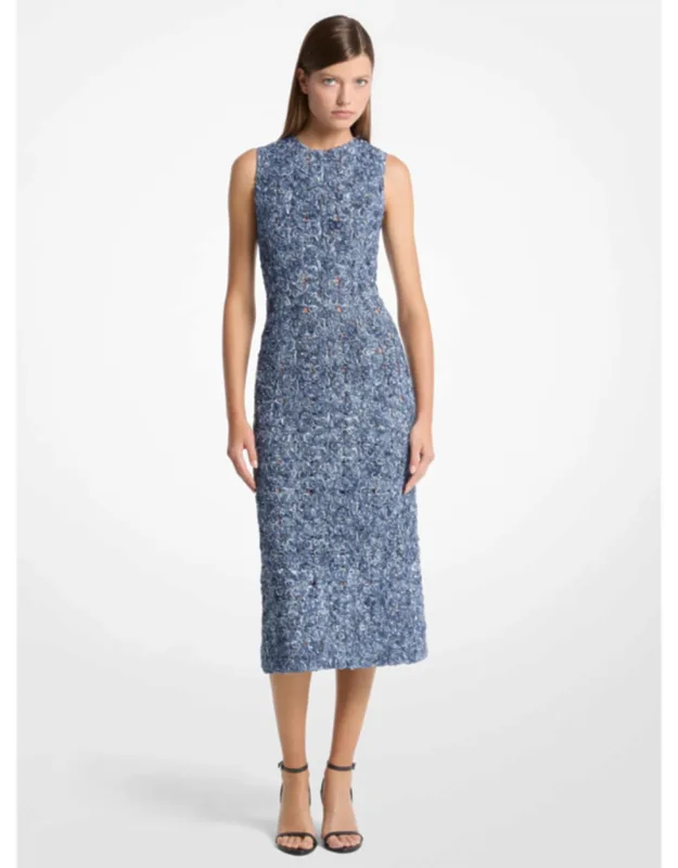 Floral Soutache Lace Sheath Dress
