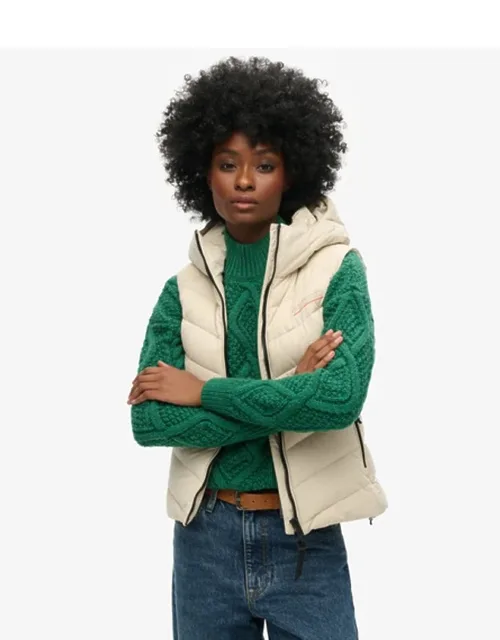 Hooded Microfibre Padded Gilet