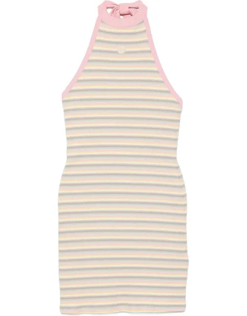Striped Halterneck Mini Dress