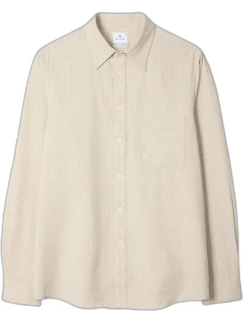 Regular-fit Textured-stripe Shirt