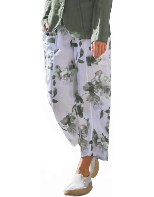 Magic Cropped Floral Print Pants
