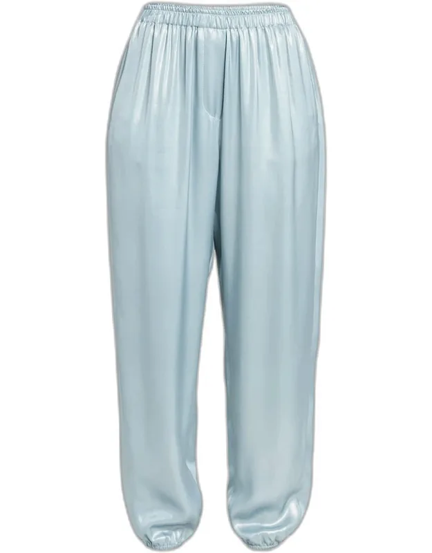 Laminated Viscose Satin Joggers