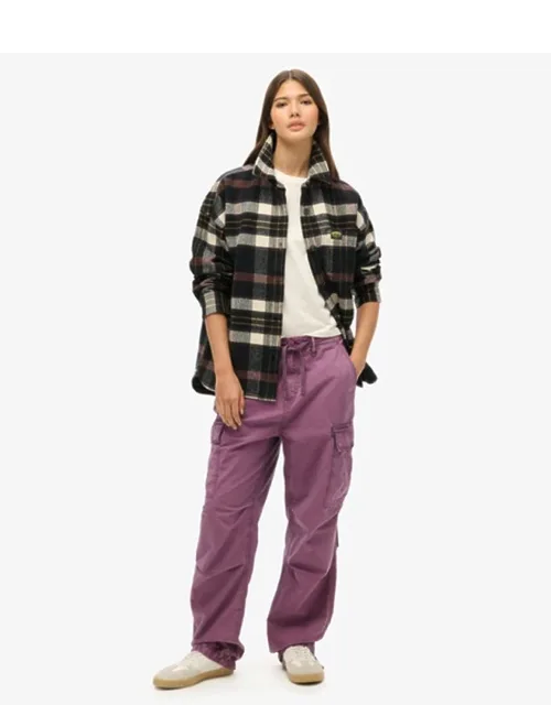 Low Rise Parachute Cargo Pants