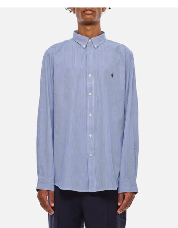 Sport Shirt With Front-button Closure And Embroidered Logo