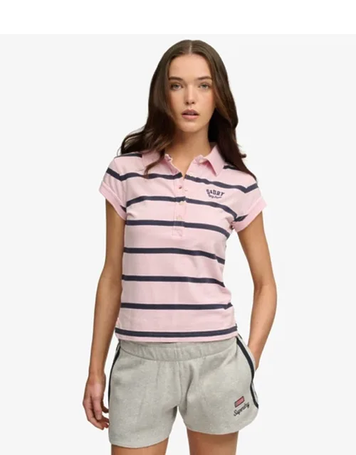 Athletic Essentials Stripe Jersey Polo Shirt
