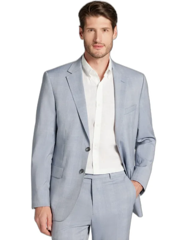 Reserve Collection Slim Fit 100% Italian Wool Plaid Suit Jacket