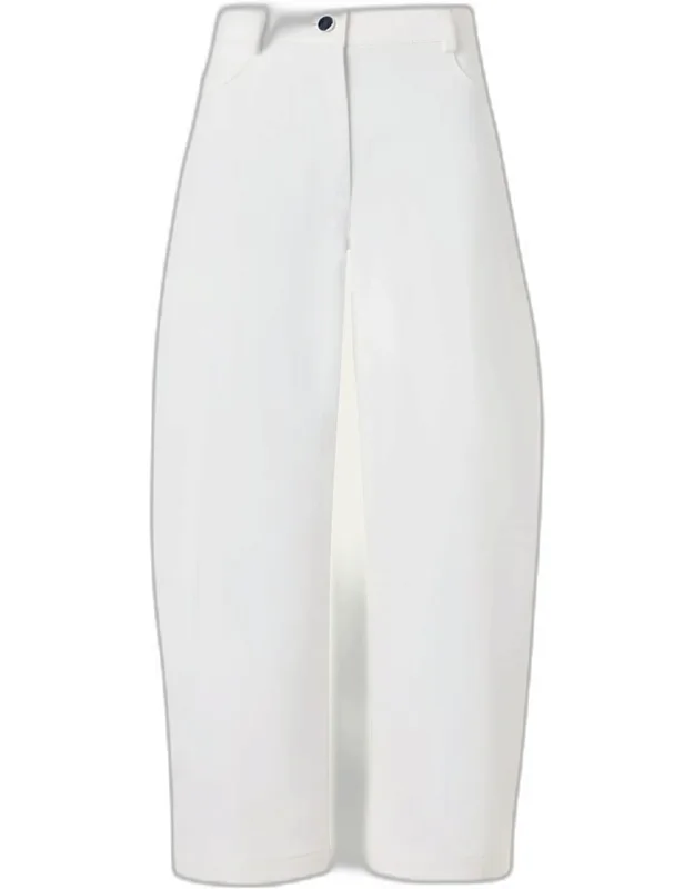 High-rise Barrel-leg Ankle Pants