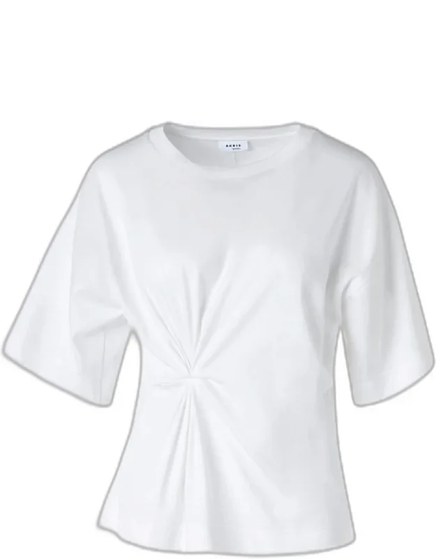Gathered Cotton Jersey T-shirt