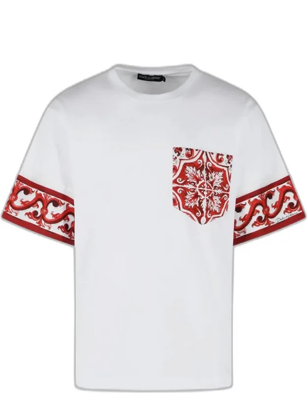 Maiolica Print Cotton And Silk T-shirt