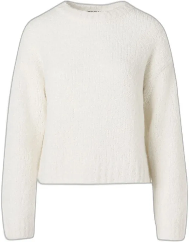 Cashmere-silk Boucle Knit Sweater