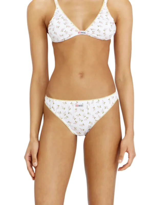 Thong In Cotton With All-over Floral Print