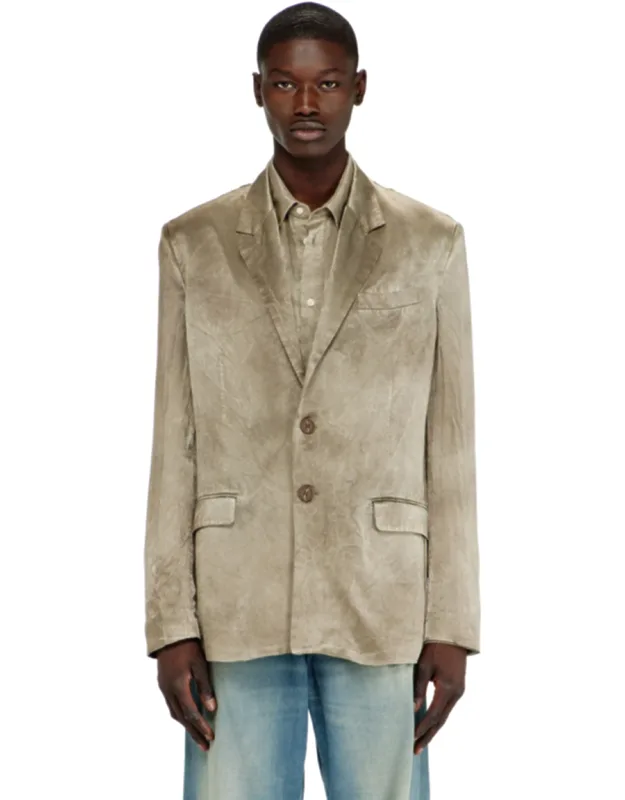 Blazer In Wrinkled Satin
