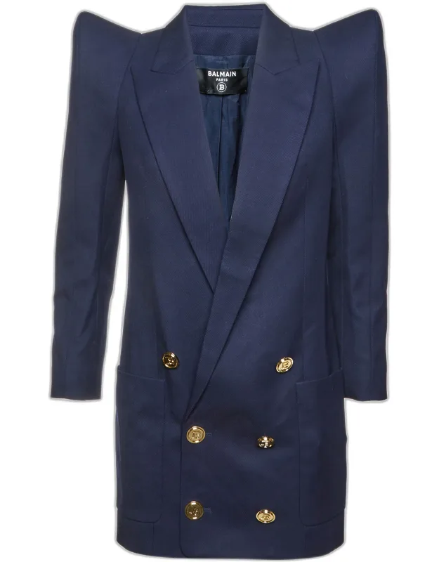 Gabardine Double Breasted Blazer