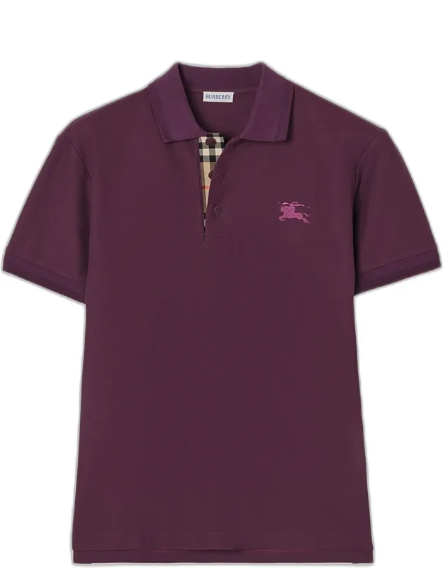 Eddie Check-placket Cotton Polo Shirt