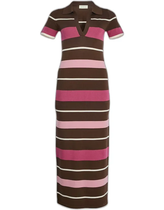 Striped Knit Maxi Dress