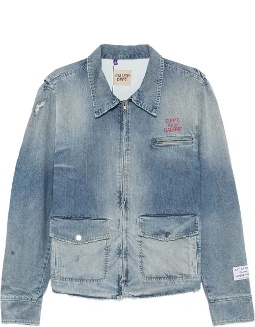 Faded-effect Denim Jacket
