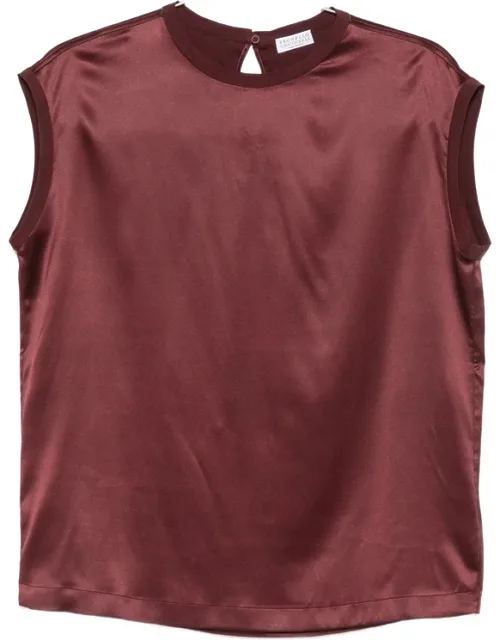 Satin Cap-sleeve Top