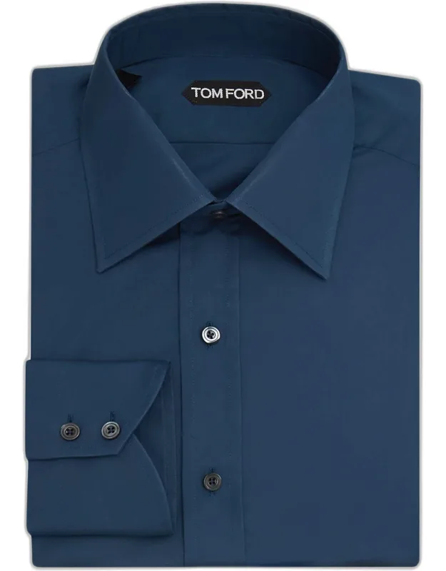 Giza Cotton Poplin Solid Dress Shirt