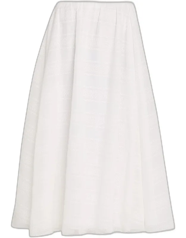 Eyelet Cotton Skirt