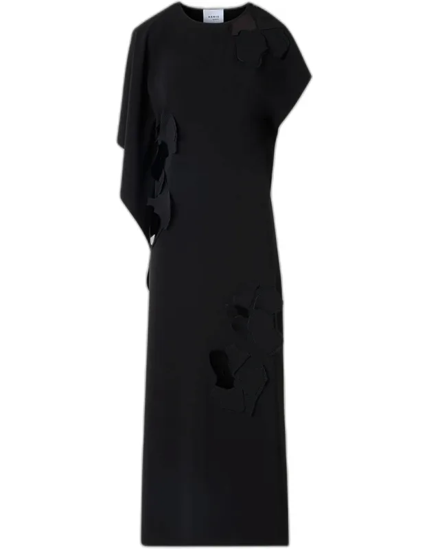 Sleeveless Asymmetric Draped Midi Dress