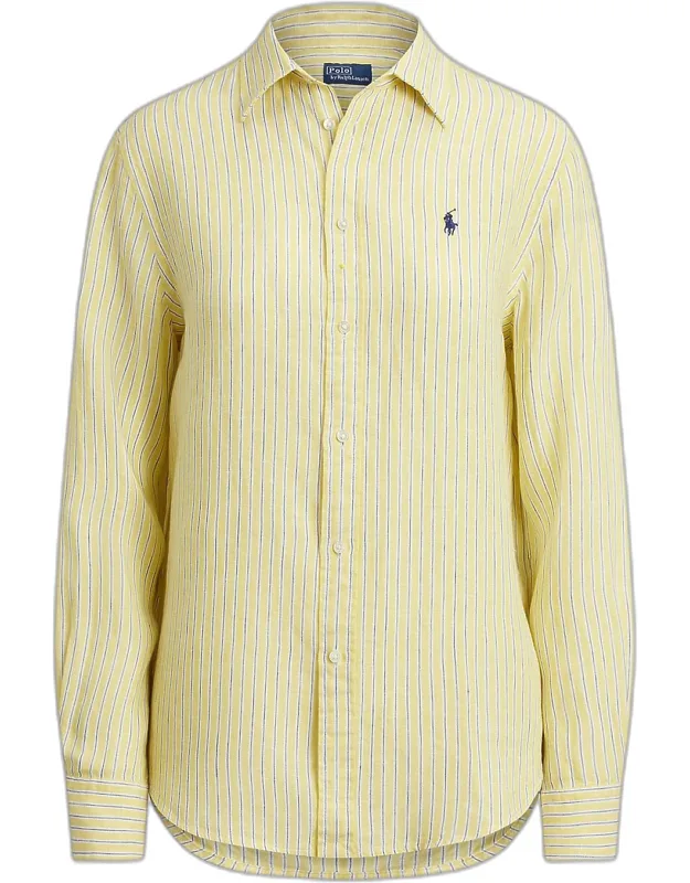 Classic-fit Striped Linen Shirt