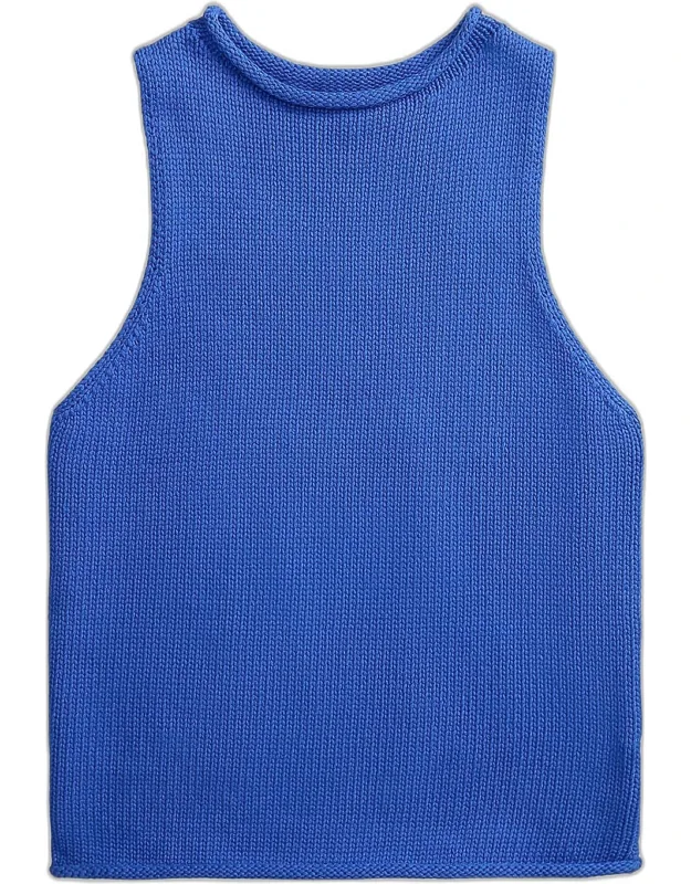 Linen-blend Sleeveless Sweater Tank