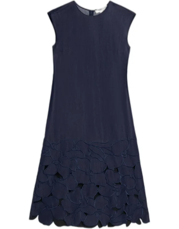 Embroidered Midi Dress