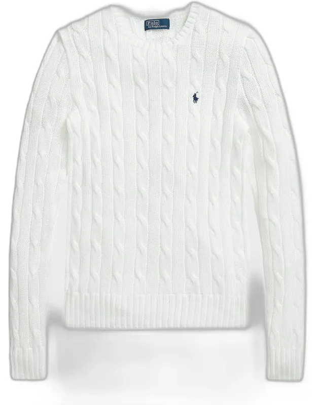 Cable-knit Cotton Crewneck Sweater