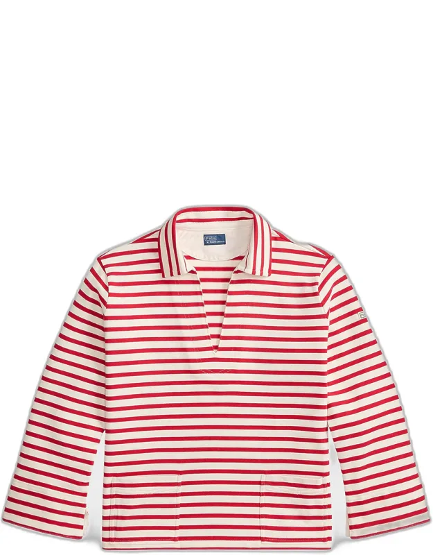 Striped Cotton Polo Shirt
