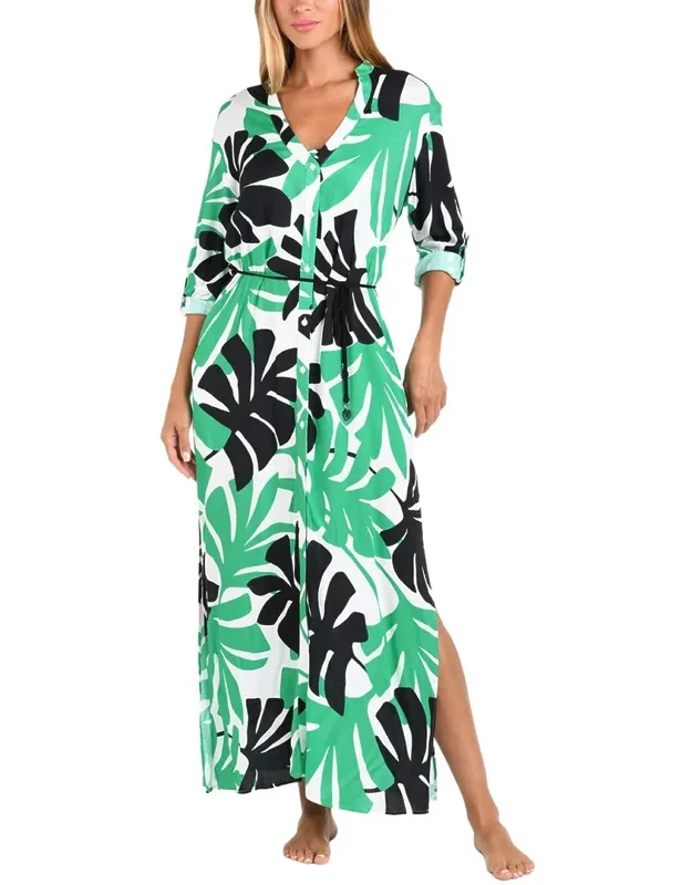 Monstera Maxi Dress With Pockets