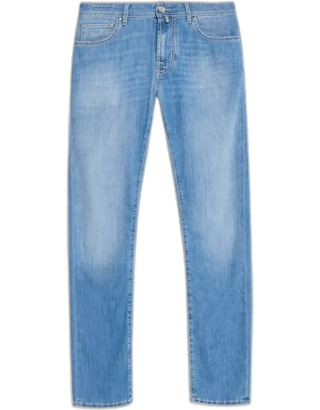 Faded Slim Fit Five-pocket Jeans