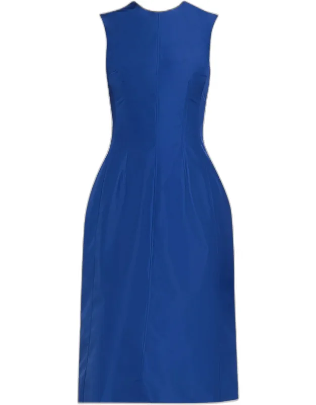 Structured Satin Midi Dress