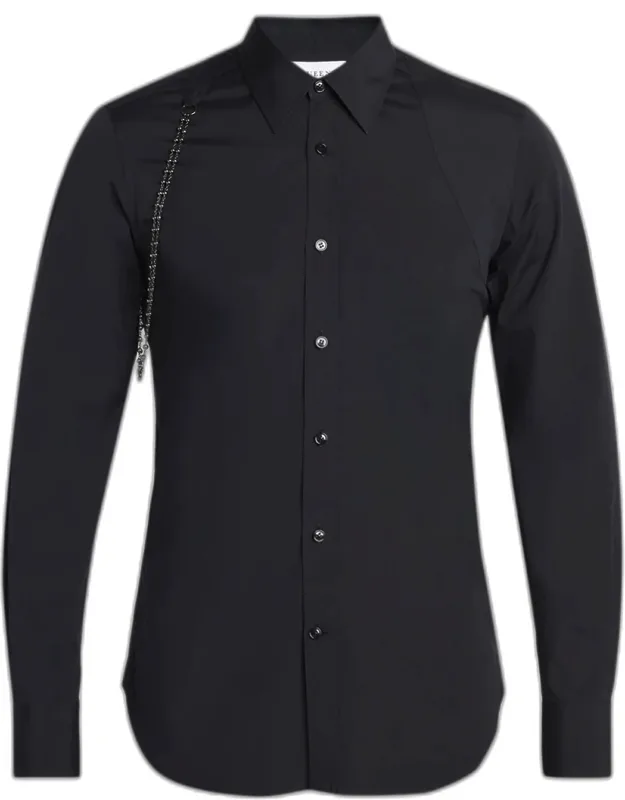 Cotton Beaded-harness Sport Shirt