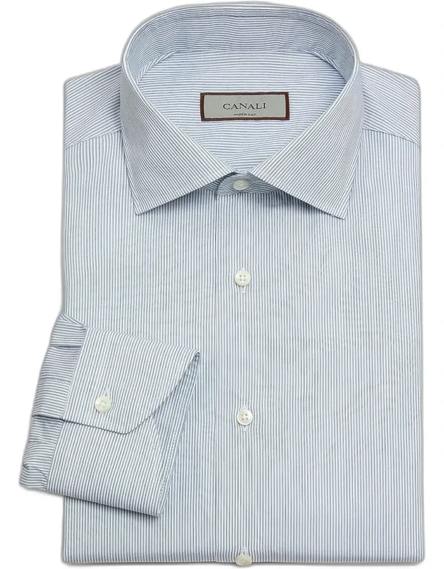Cotton Micro-stripe Dress Shirt