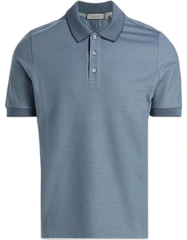 Cotton Pique Tipped Polo Shirt